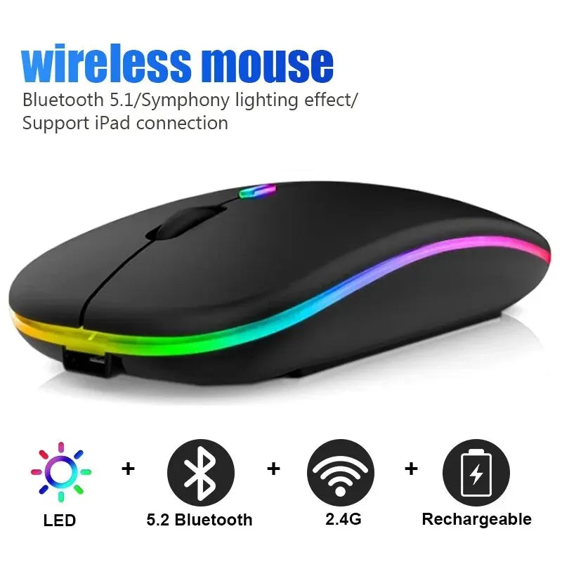 Bluetooth Wireless Rechargeable LED Mouse