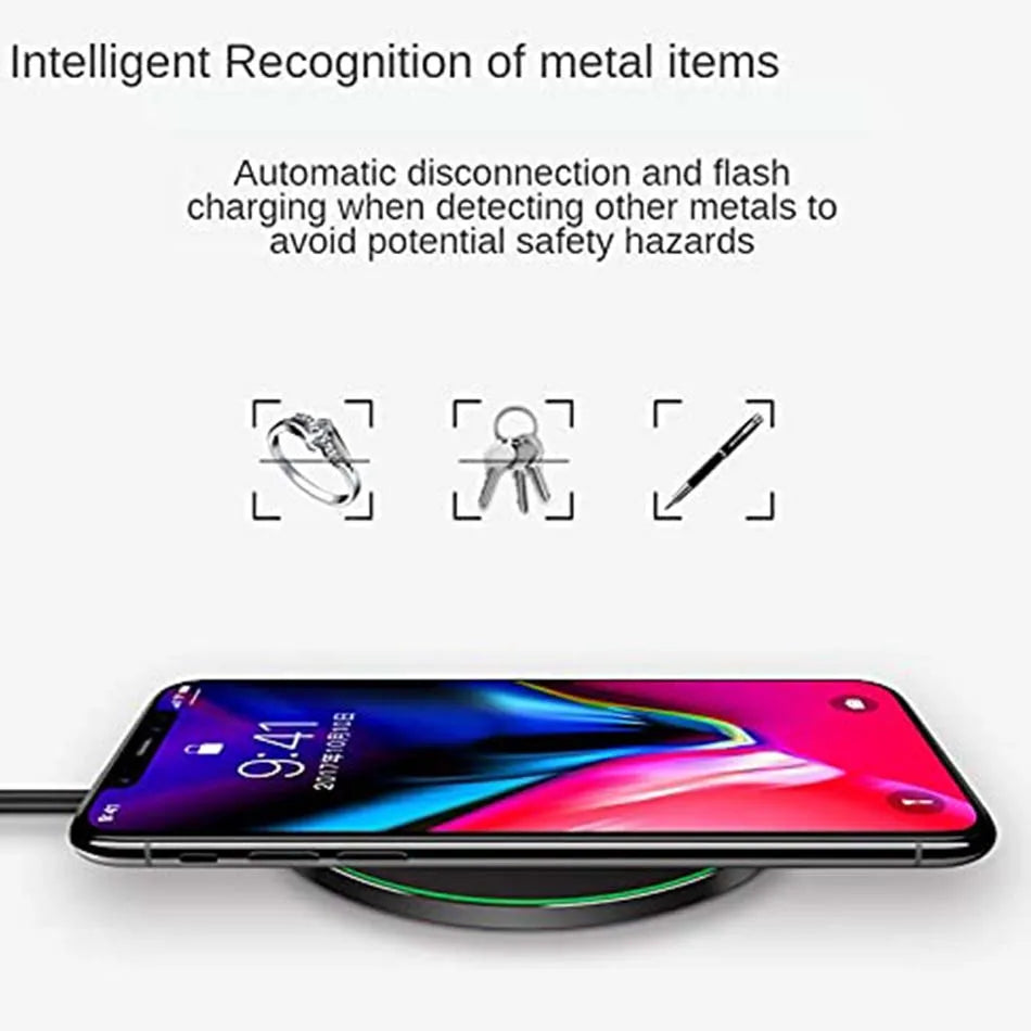 Wireless Charger Pad For iPhones Induction Fast Charging Station