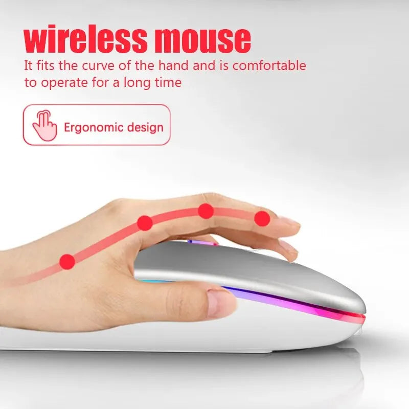 Bluetooth Wireless Rechargeable LED Mouse