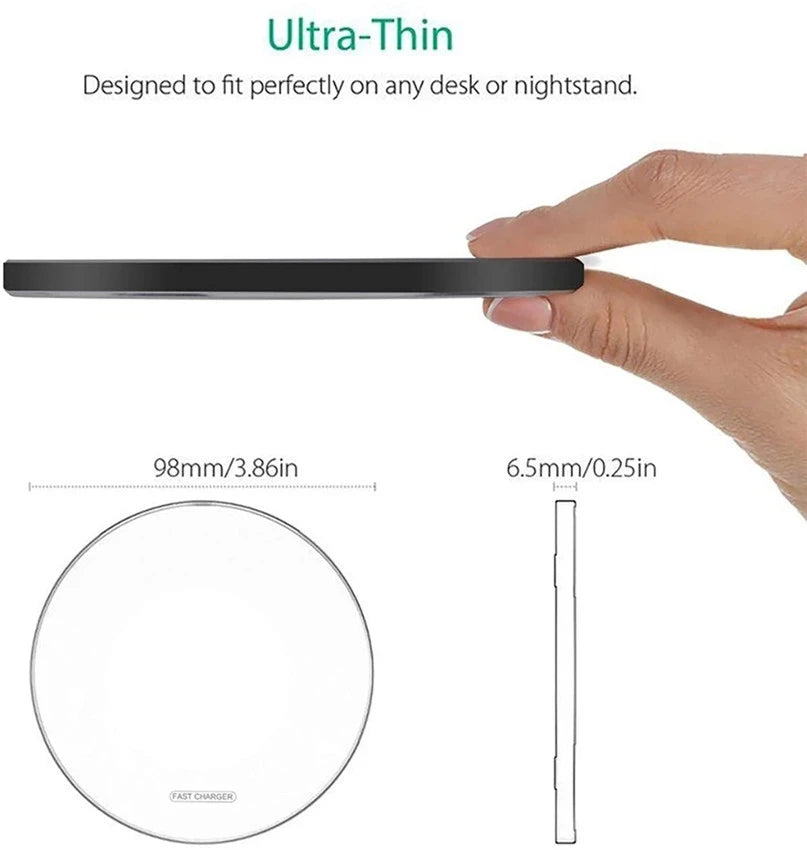 Wireless Charger Pad For iPhones Induction Fast Charging Station
