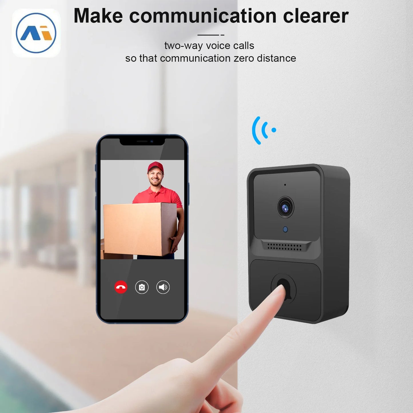 Wireless Security Doorbell WiFi Outdoor HD Camera