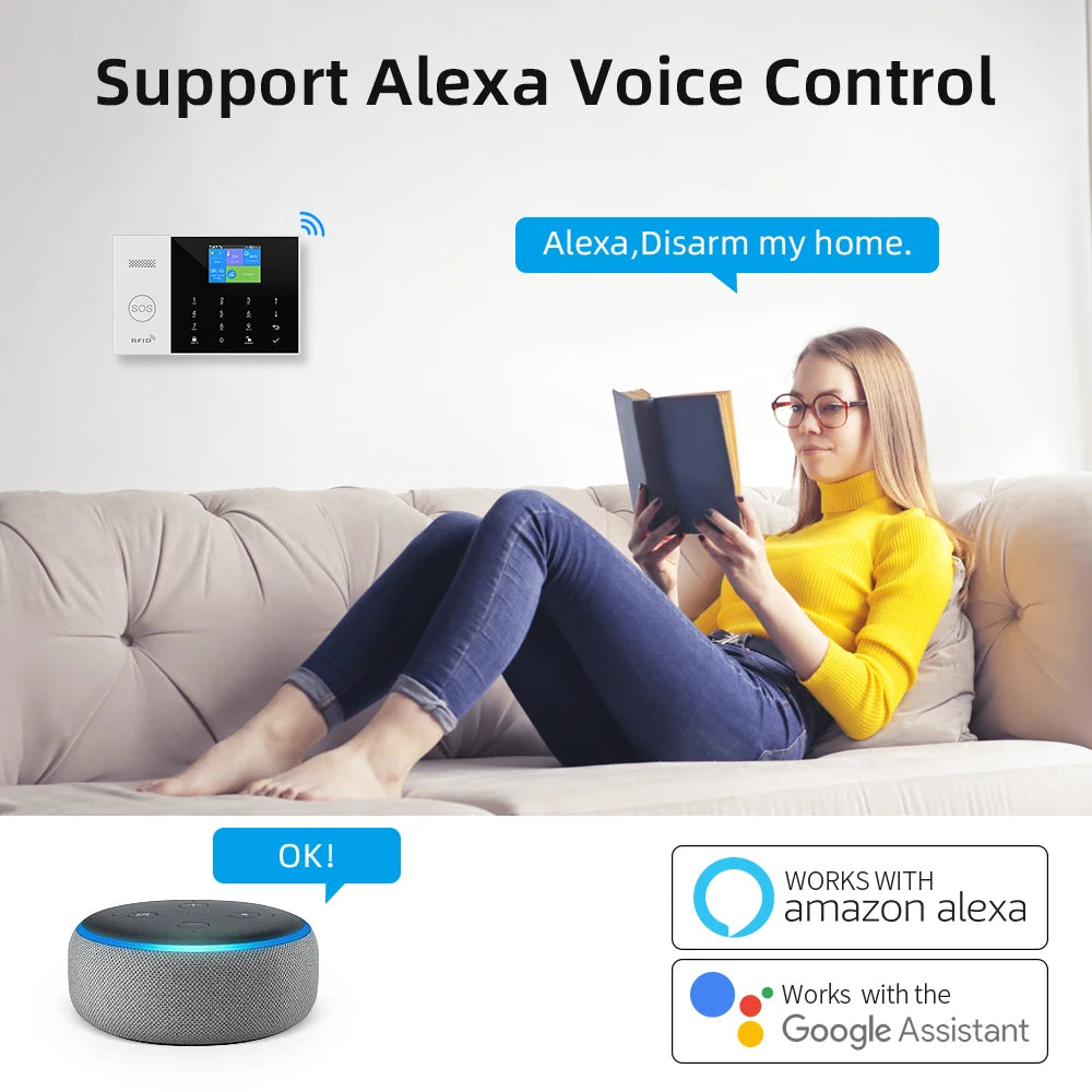 Residential Smart Gsm Wifi Alarm System Home Wireless Security