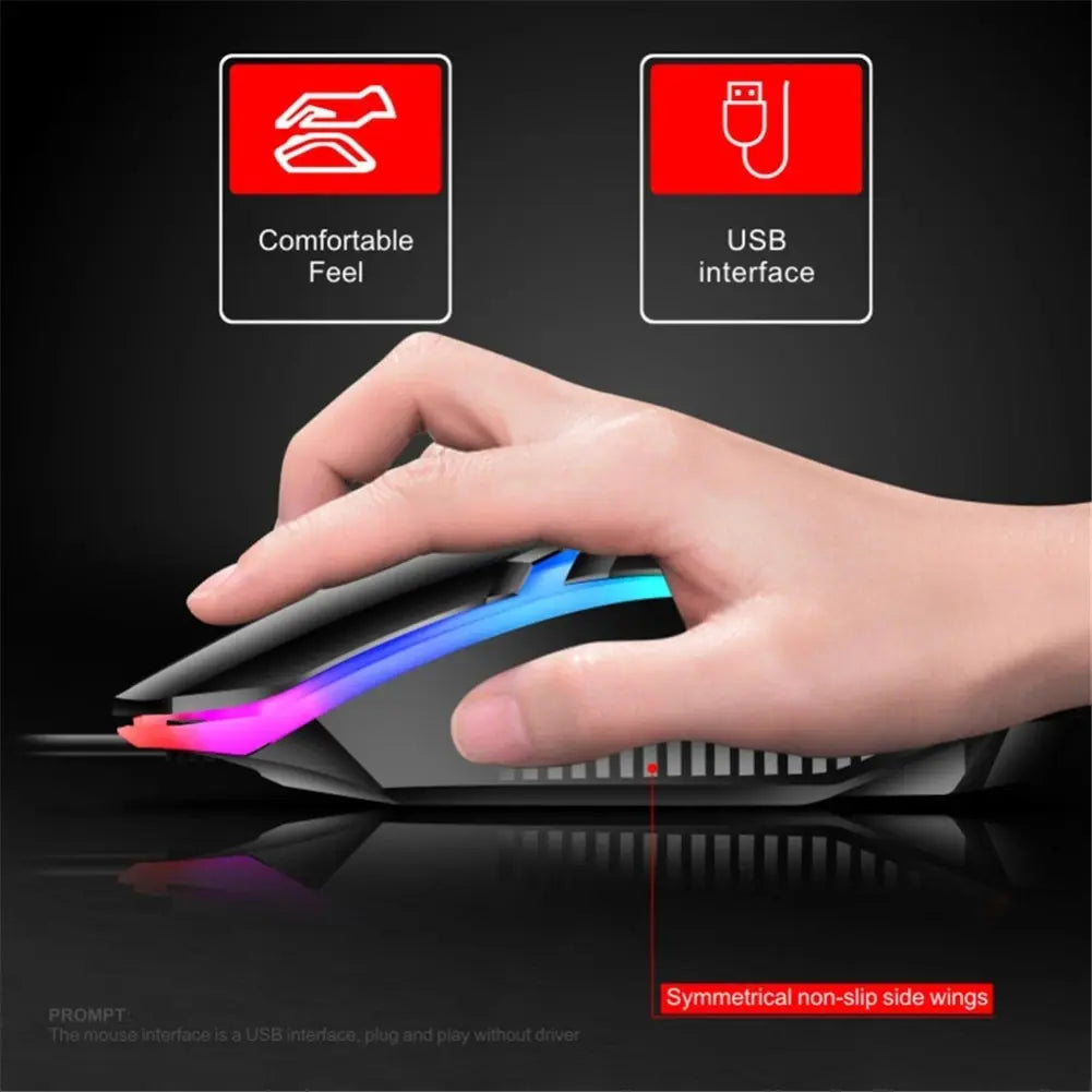Rainbow Wired Keyboard and Mouse