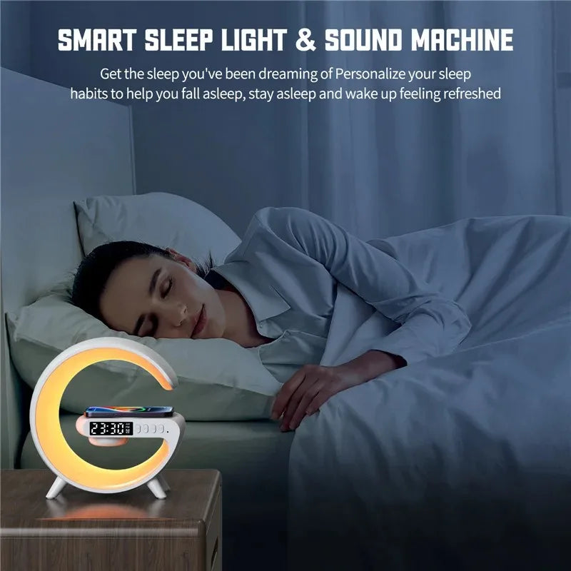 Night Light Lamp and Alarm Wireless Charger Pad