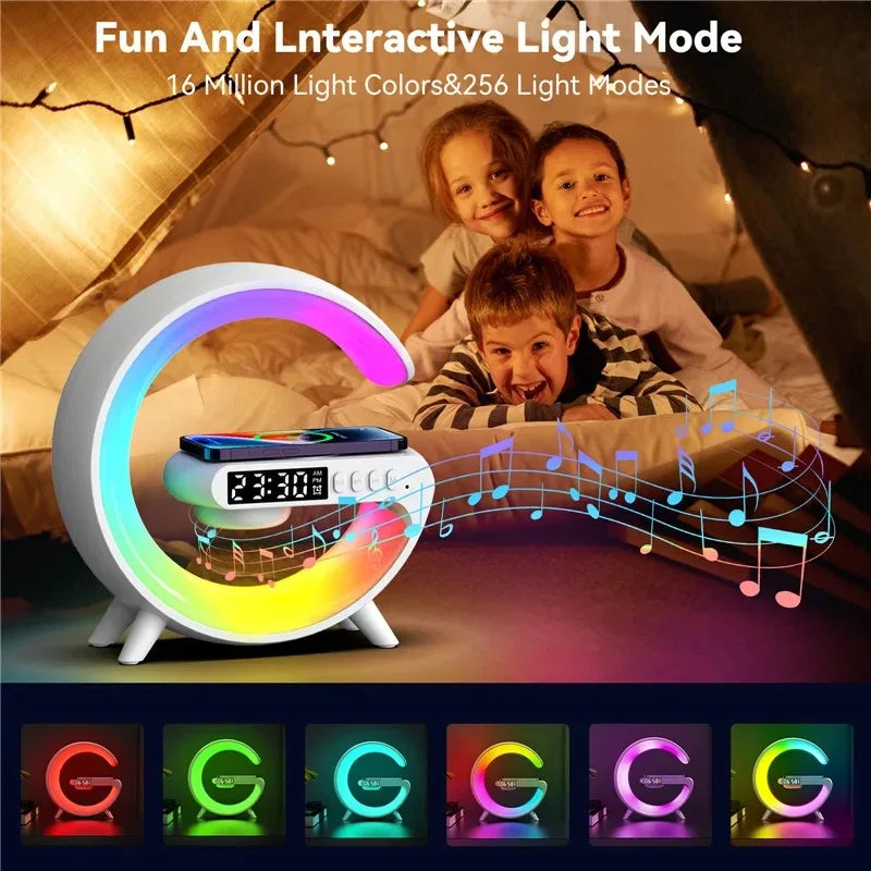 Night Light Lamp and Alarm Wireless Charger Pad
