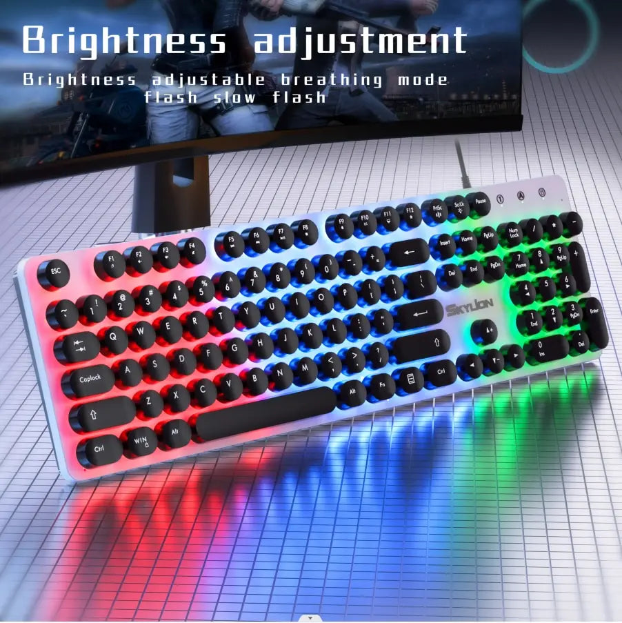 Wired Colorful 104 Keys Keyboard